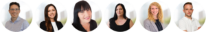 Fotos von sechs Studienberater:innen der ELG E-Learning Group, welche den Interessent:innen bei Fragen zur Verfügung stehen. Fotos von sechs Studienberater:innen der ELG E-Learning Group, welche den Interessent:innen bei Fragen zur Verfügung stehen.