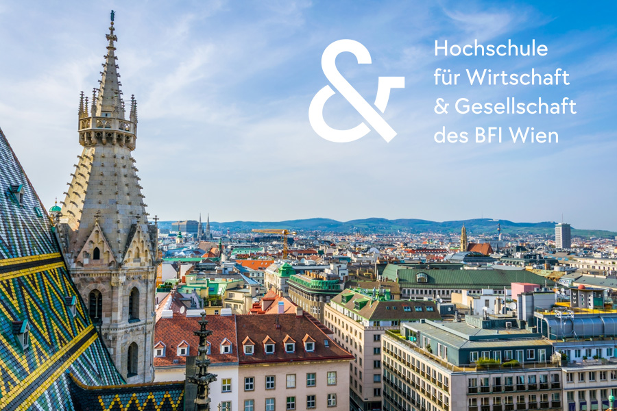 Blick über Wien mit Logo der HWG