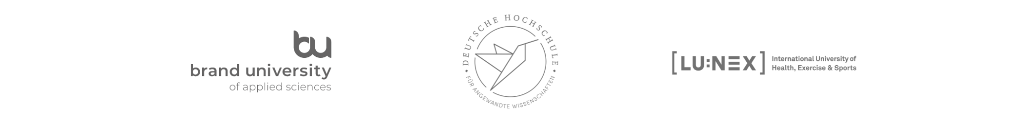 Logos BU, DHAW und LUNEX